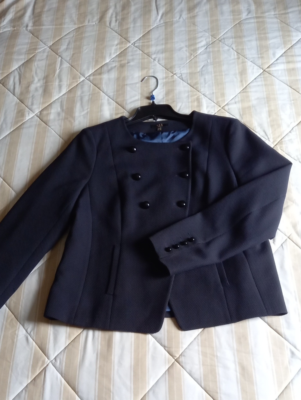 Tailored 1.2.3. Paris Dark Blue Blazer Size 10- 12